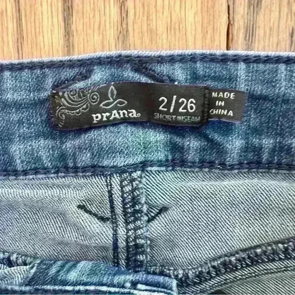 Prana Women's Short Inseam Blue Denim Skinny Jeans Size 2/26 - Picture 8 of 11